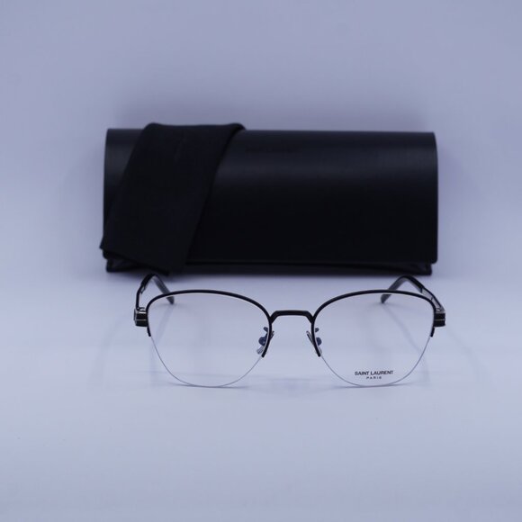 Saint Laurent SL M64 002 Cat Eye Eyeglasses 52mm – Black/Silver - Picture 3 of 11